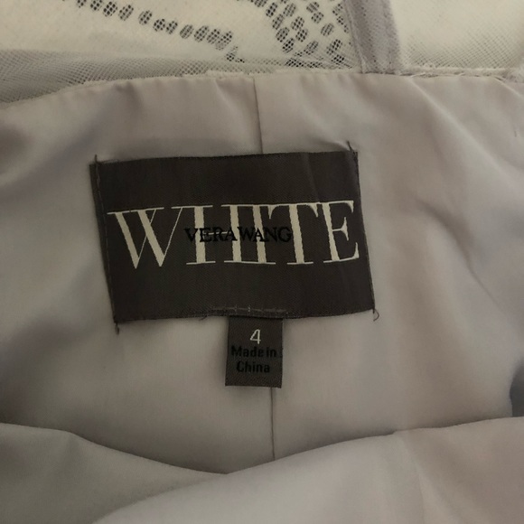 Vera Wang White David’s Bridal Bridesmaid Dress in Silver Size 4 - Picture 3 of 4